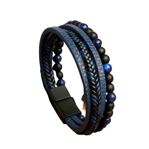 Blue Black Bead Bracelet 3 in 1 - Peprikka