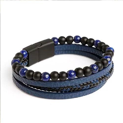 Blue Black Bead Bracelet 3 in 1 - Peprikka