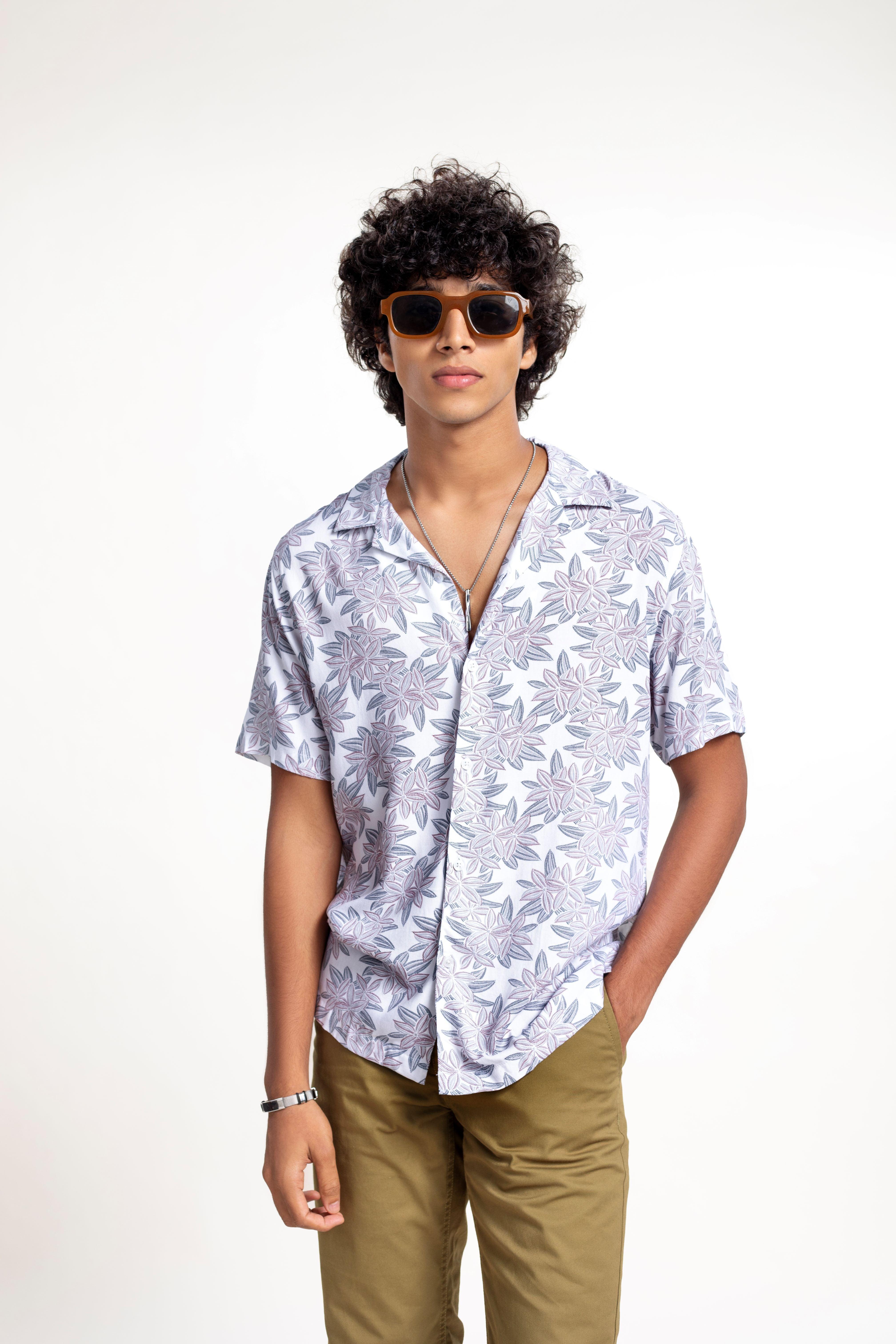 Greyed Garden Resort Shirt - Peprikka