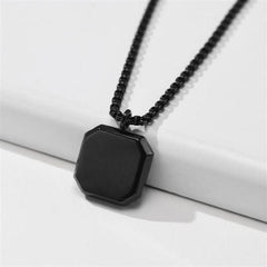 Black Chain with Black Locket - Peprikka